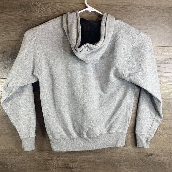 Champion Gray Half-Zip Hoodie With Kangaroo Pocket & Logo Embroidery - Picture 8 of 11